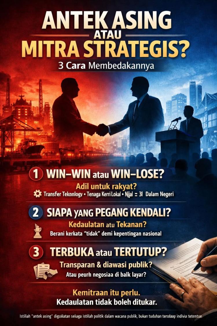 Membedakan Kemitraan Strategis dan Penggadaian Kedaulatan